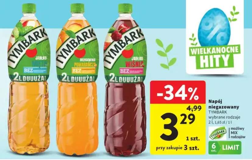 Napój niegazowany jabłko/brzoskwinia pomarańczowa/wiśnia