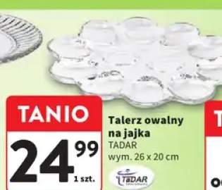 Talerz owalny na jajka wym. 26 x 20 cm