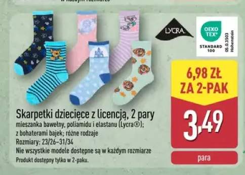 Skarpetki dziecięce z licencją, 2 pary