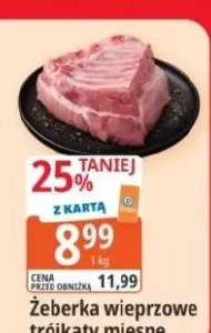 Żeberka wieprzowe trójkąty mięsne