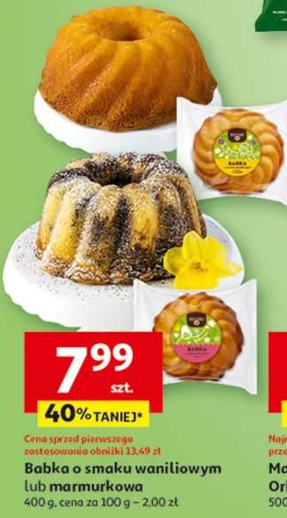 Babka o smaku waniliowym lub marmurowa