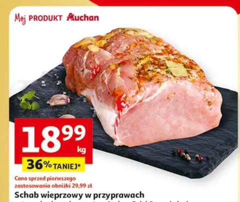 Schab wieprzowy w przyprawach gotowy do pieczenia, receptura Auchan, Dział Samoobsługi