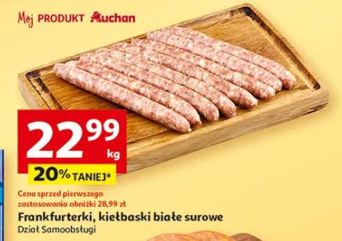 Frankfurterki, kiełbaski białe surowe