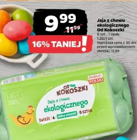 Jaja z chowu na wolnym wybiegu od kury zielononóżki