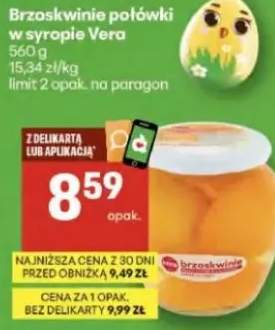 Brzoskwinie połówki w syropie