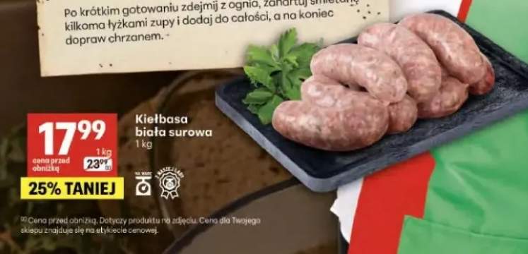 Kiełbasa biała surowa