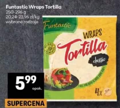 Wraps tortilla wybrane rodzaje