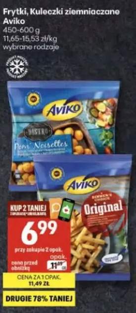 Frytki, kuleczki ziemniaczane wybrane rodzaje