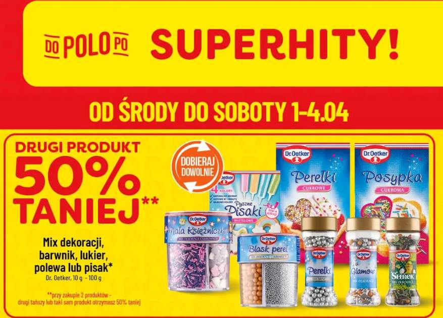 Mix dekoracji, barwniki, lukier, polewa lub pisaki Dr.Oetker