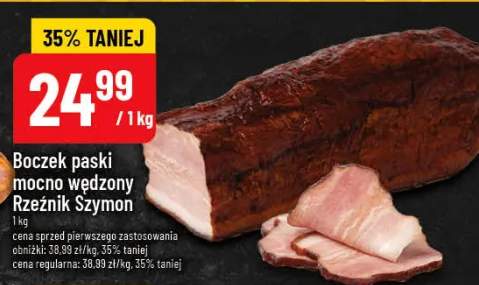 Boczek paski mocno wędzony