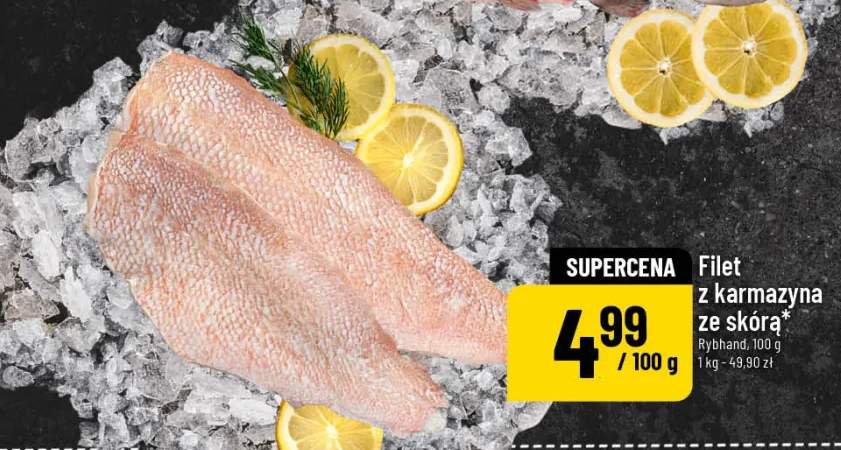 Filet z karmazyna ze skórą