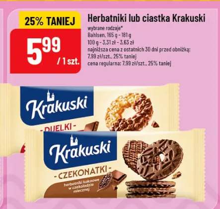 Herbatniki lub ciastka Krakuski