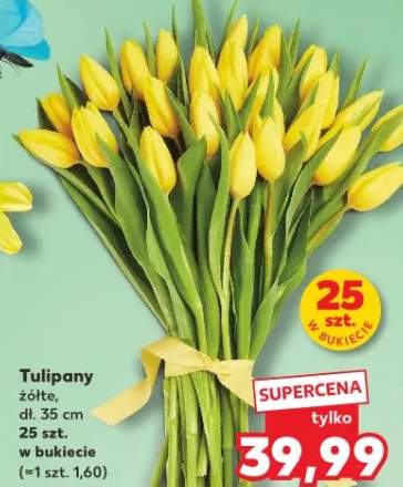 Tulipany żółte dł. 35 cm
