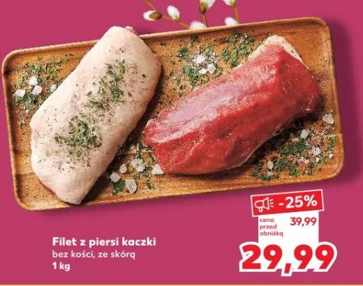 Filet z piersi kaczki bez kości ze skórą