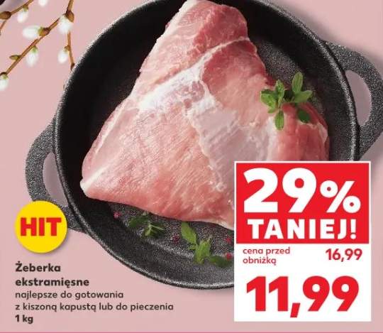 Żeberka ekstramięsne najlepsze do gotowania z kiszoną kapustą lub do pieczenia