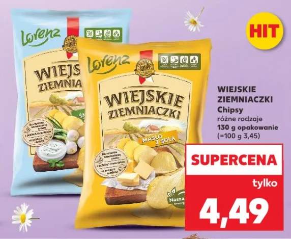 Chipsy wiejskie ziemniaczki różne rodzaje