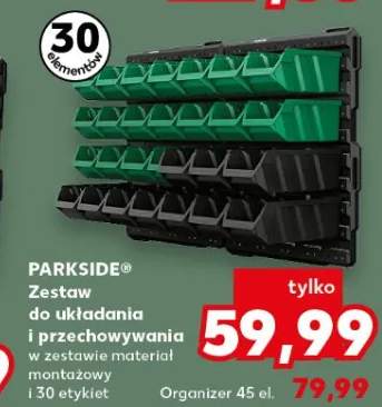 Zestaw do układania i przechowywania organizer ścienny montażowy i 30 elementów