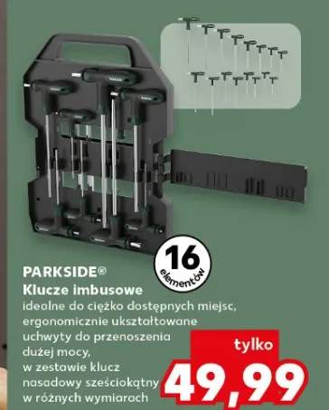 Klucze imbusowe idealne do ciężko dostępnych miejsc, ergonomicznie ukształtowane uchwyty do przenoszenia dużej mocy, w zestawie klucz imbusowy sześciokątny w różnych wymiarach