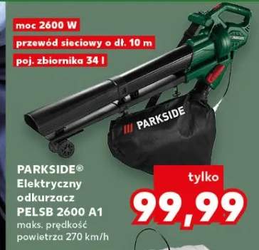 Elektryczny odkurzacz PELSB 2600 A1 maks. prędkość powietrza 270 km/h