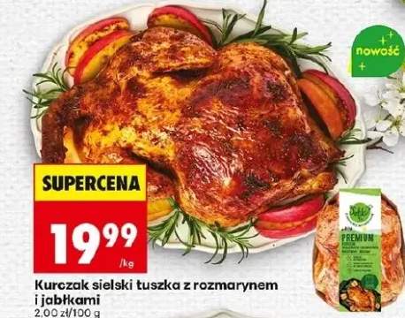 Kurczak sielski tuszka z rozmarynem i jabłkami