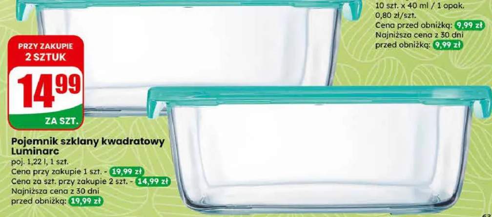 Pojemnik szklany kwadratowy Luminarc