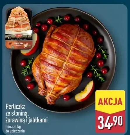 Perliczka ze słoniną, żurawiną i jabłkami cena za kg do upieczenia