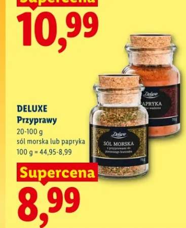 Przyprawy sól morska lub papryka