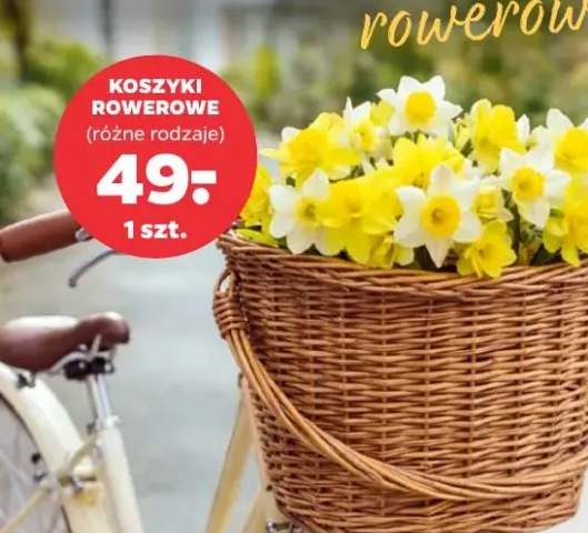 Rowerowy kosz wiklinowy przedni duży