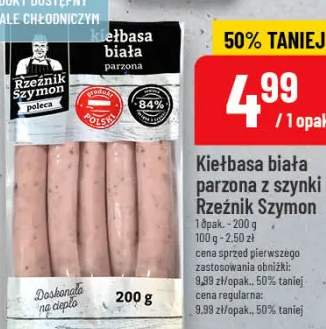 Kiełbasa biała parzona z szynki Rzeźnik Szymon