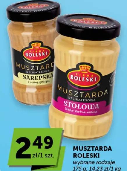 Musztarda Roleski wybrane rodzaje sarepska