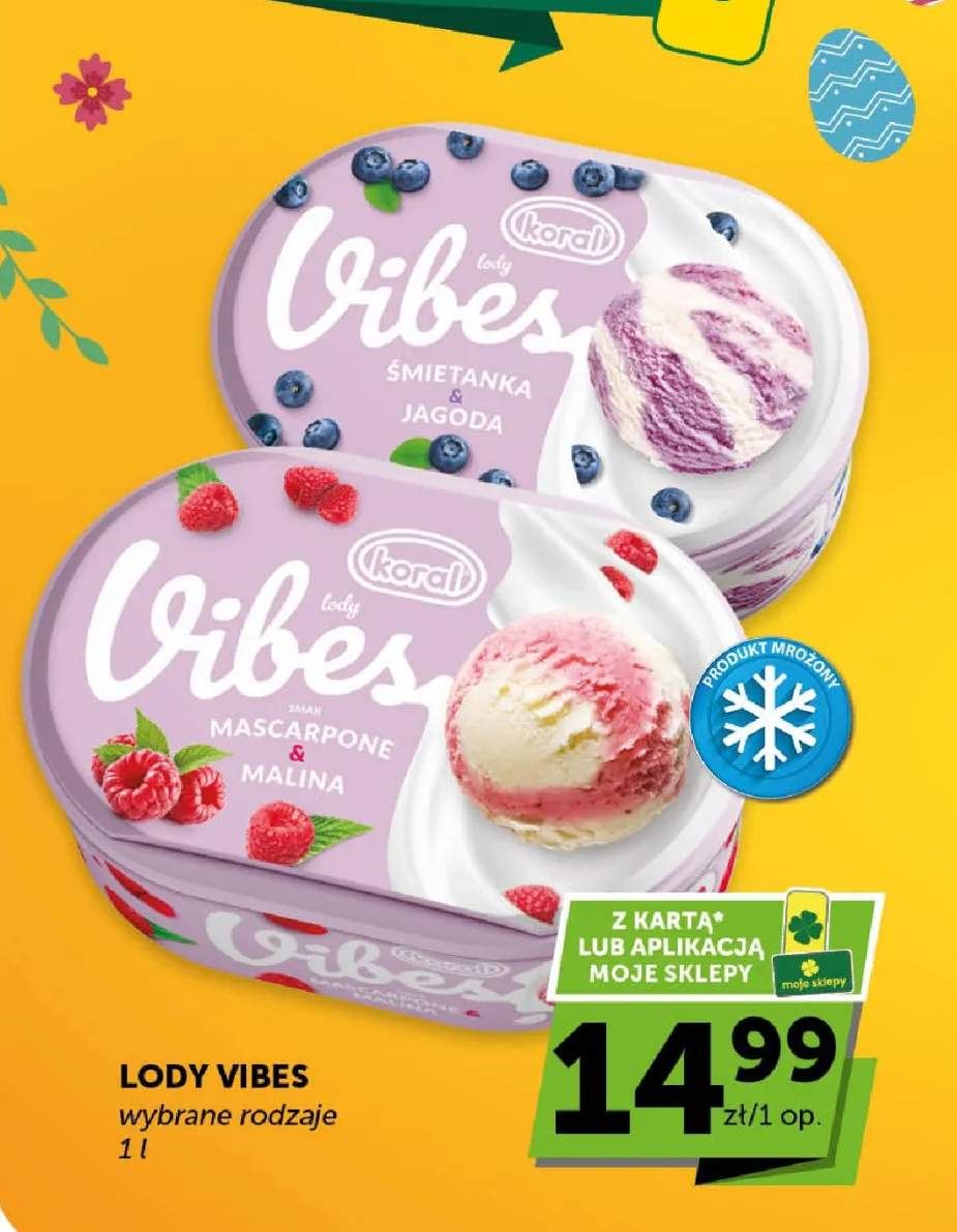 Lody Vibes wybrane rodzaje śmietanka & jagoda