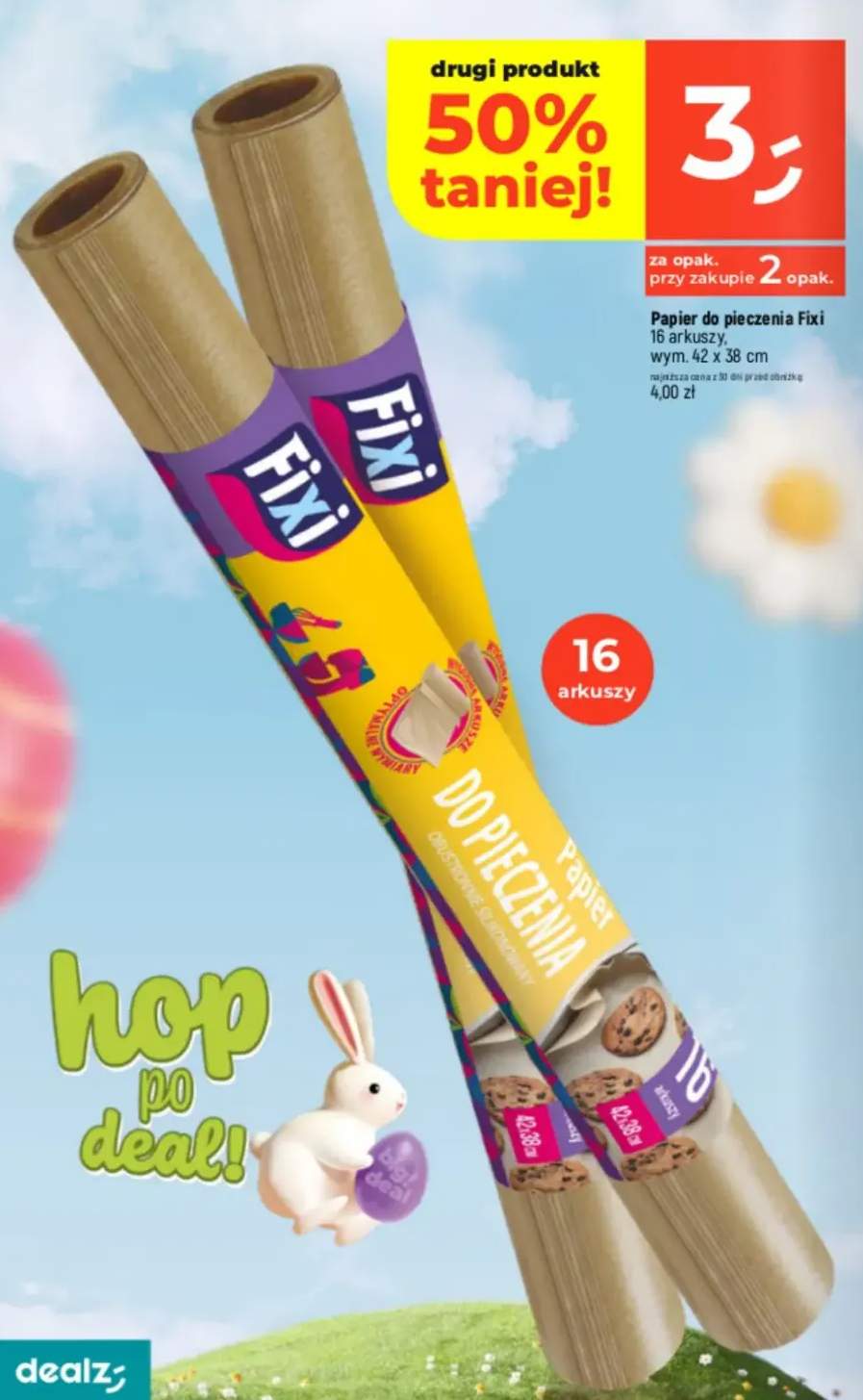 Papier do pieczenia 16 arkuszy, wym. 42 x 38 cm