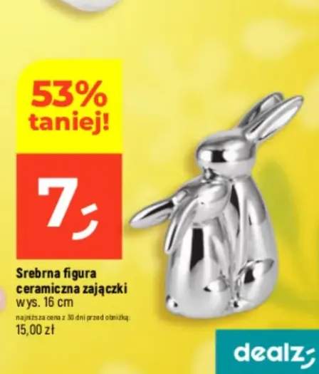 Srebrna figura ceramiczna zajączki