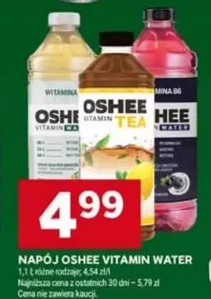 Napój Oshee Vitamin Water różne rodzaje