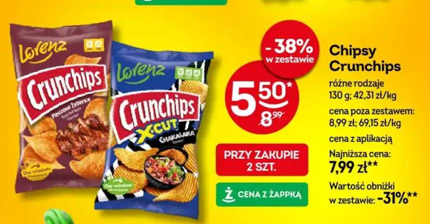 Chipsy Crunchips różne rodzaje
