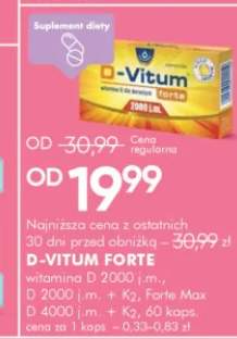 Witamina D 2000 j.m., D 2000 j.m. + K2 Forte Max, D 4000 j.m. + K2