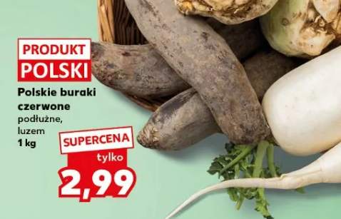 Polskie buraki czerwone podłużne, luzem