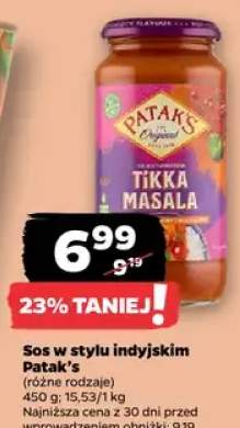 Sos w stylu indyjskim Patak's (różne rodzaje)