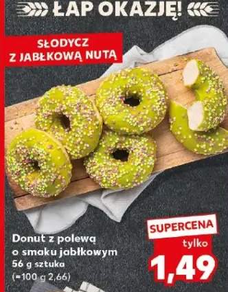 Donut z polewą o smaku jabłkowym