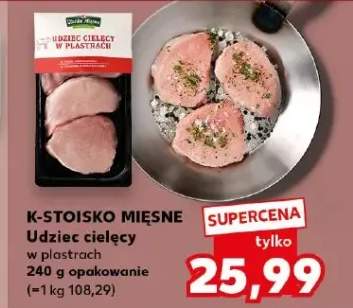 Udziec cielęcy w plastrach