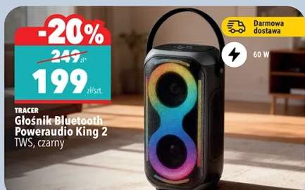 Głośnik Bluetooth Poweraudio King 2 TWS czarny