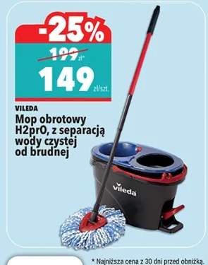 Mop obrotowy H2O EVO z separacją wody czystej od brudnej