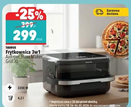 Frytkownica 3w1 AirFryer, Pizza Maker, Grill XXL