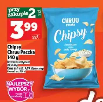 Chipsy Chruu Paczka 140g