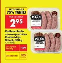 Kiełbasa biała surowa premium Kraina Miss Select
