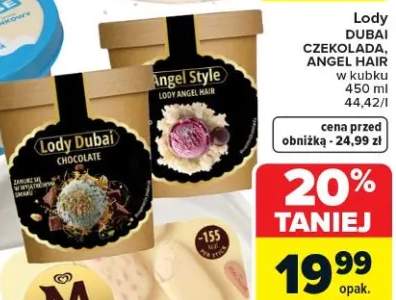 Lody czekolada Angel Hair w kubku