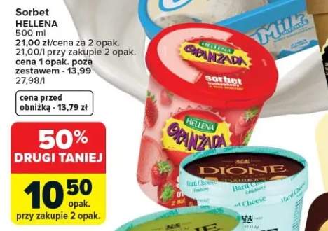 Lody Dione różne rodzaje