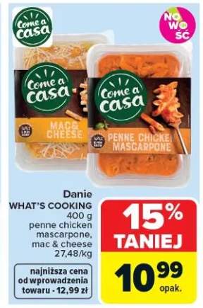 Danie What's Cooking penne chicken mascarpone, mac & cheese