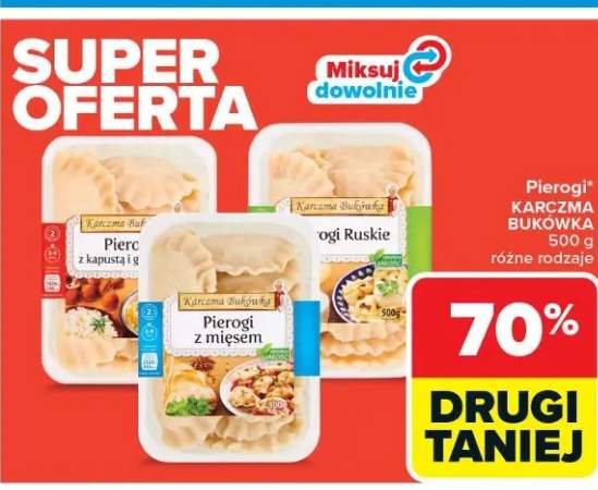 Pierogi Karczma Bukówka różne rodzaje