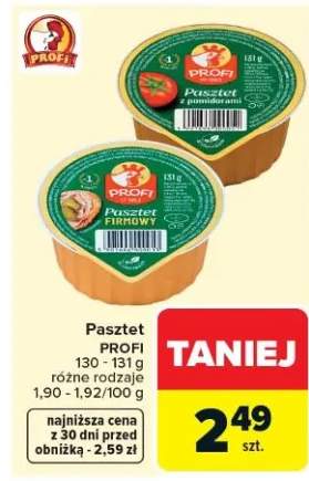 Pasztet Profi różne rodzaje